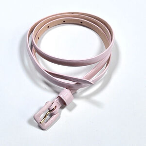 Women's Brooks Brothers Light Pink Thin Patent Leather Belt Size XL